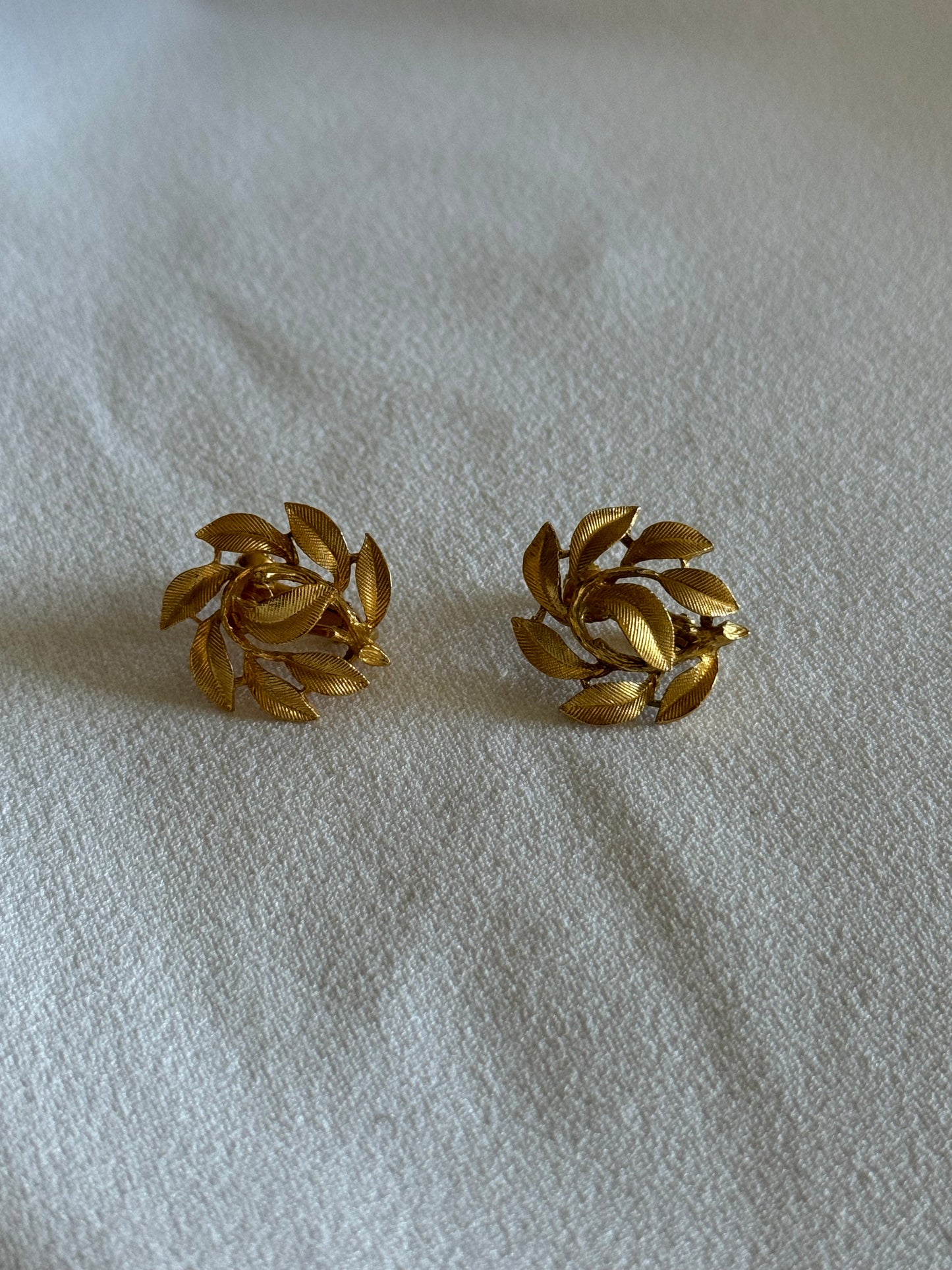 Napier Vintage Leaf Earrings