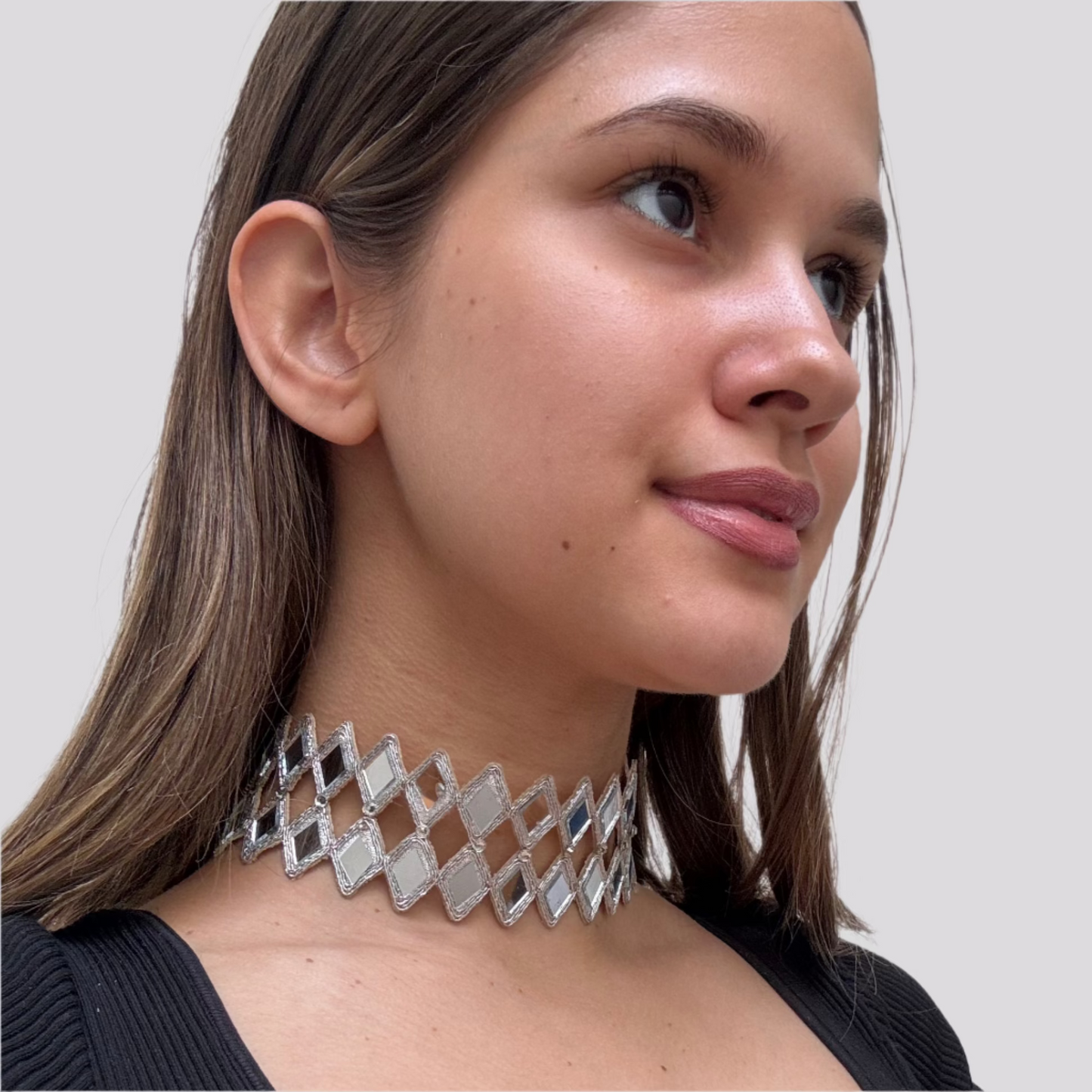 Silver Embellished Chocker