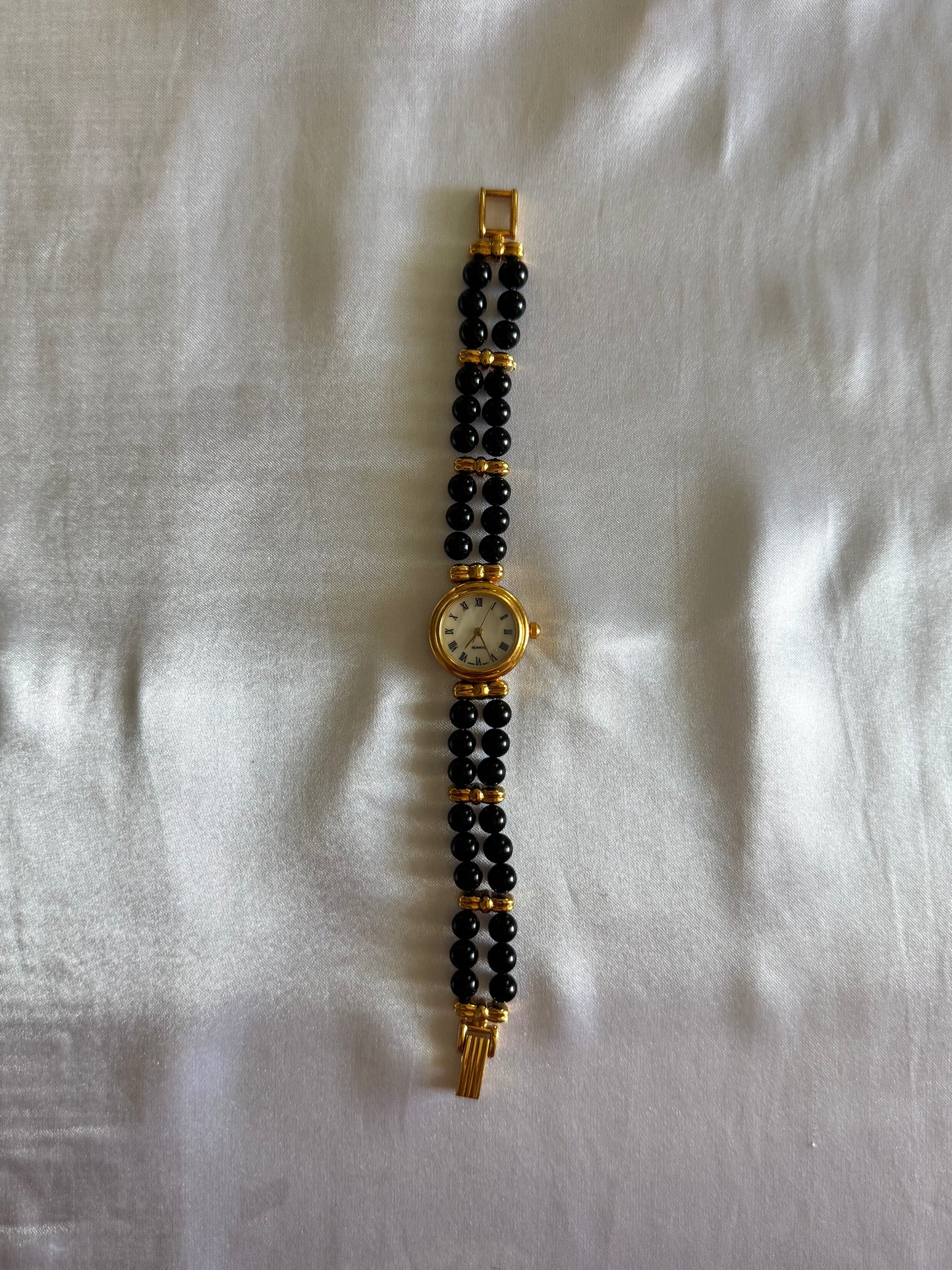 Thin Black Vintage Watch