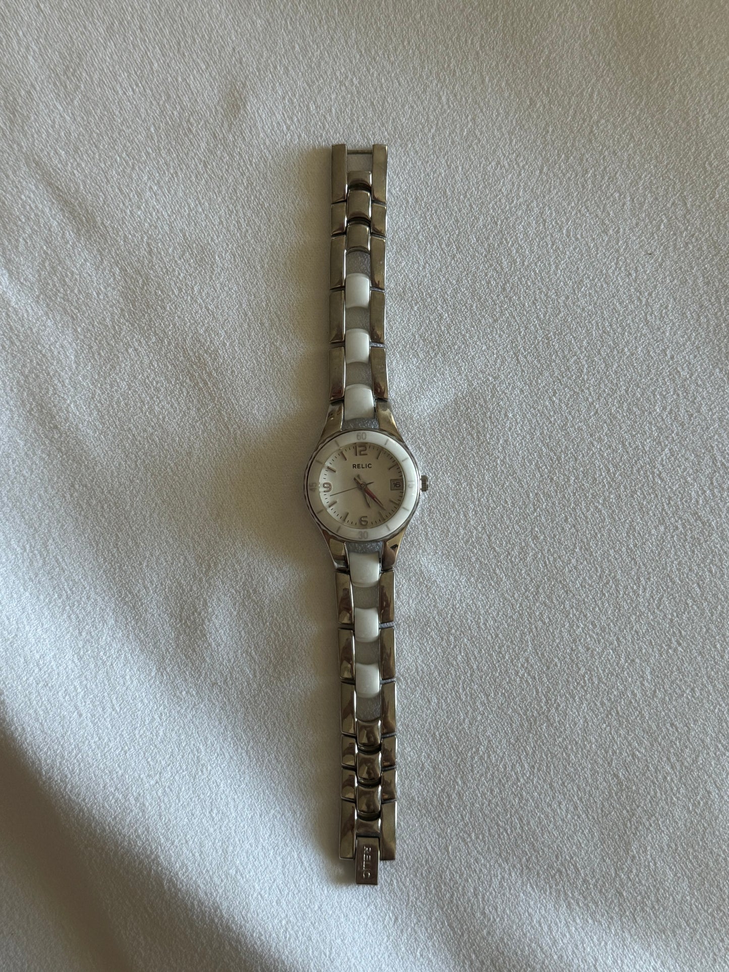 Relic in White Retro Watch