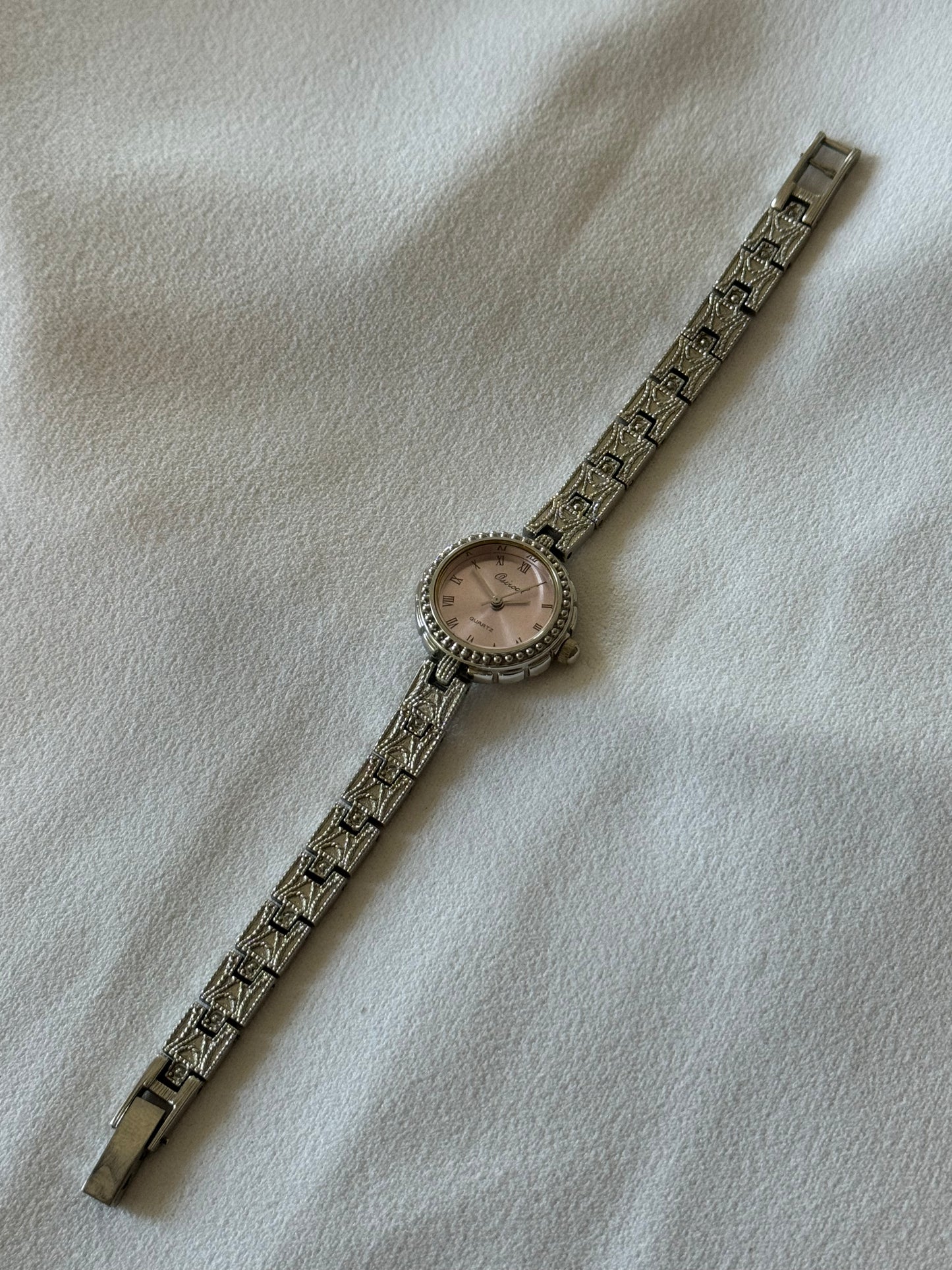 Purple Face Vintage Watch Embellished