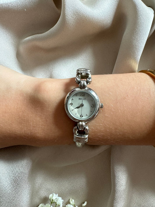Circle Silver Vintage Watch